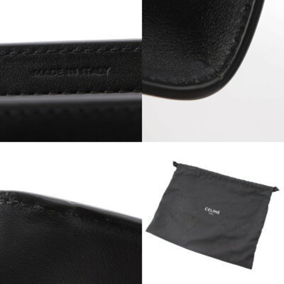 Celine Cuille Triomphe Smooth Calfskin One Shoulder Bag Black - Picture 9 of 10